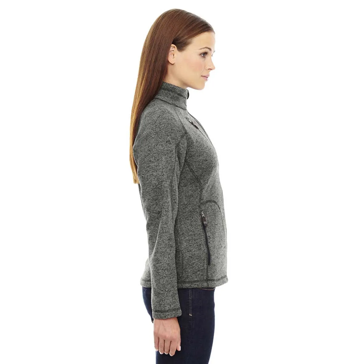 North End Women's Heather Charcoal Peak Jacket