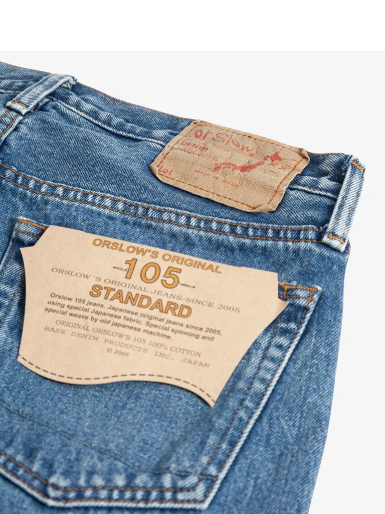 Orslow 105 Standard Jean in 90s Denim Used