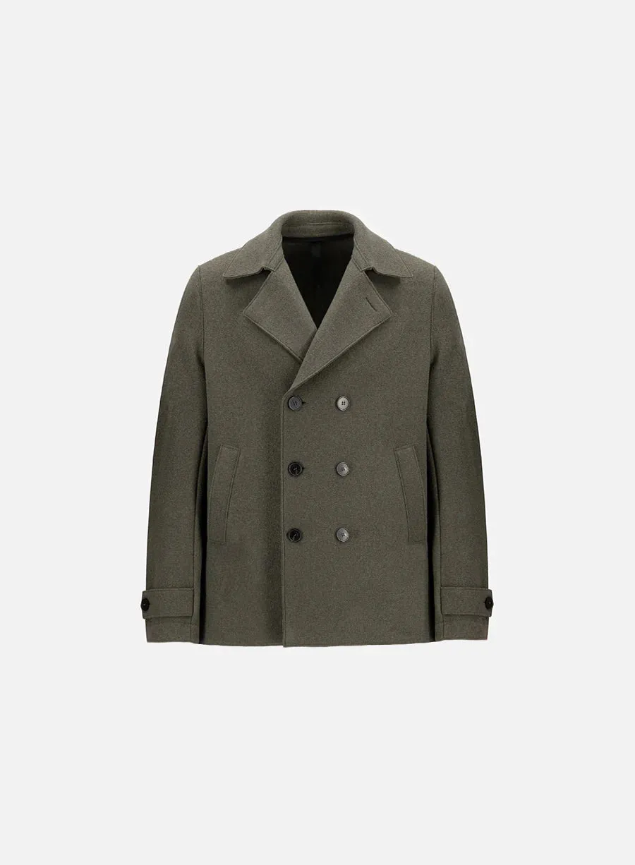 Peacoat boiled wool - Hunting green