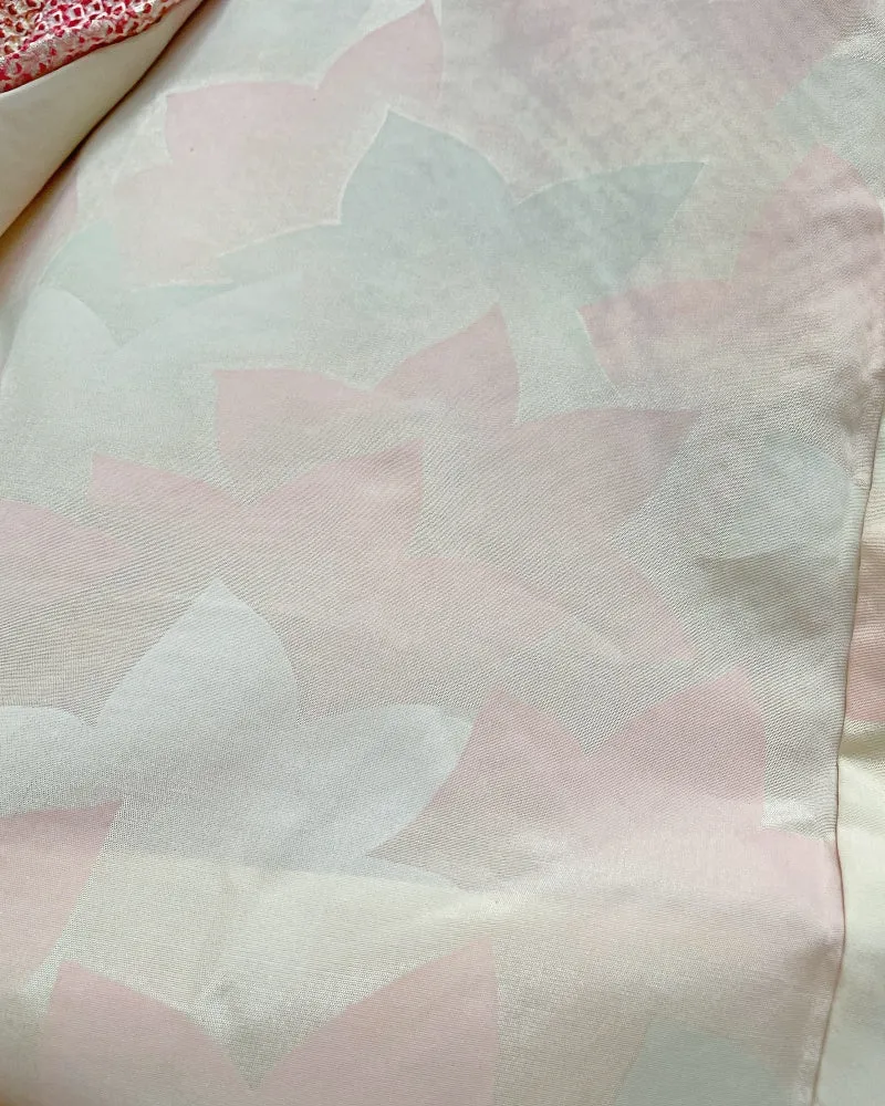 Pink Bamboo Leaves Shibori Kimono Jacket