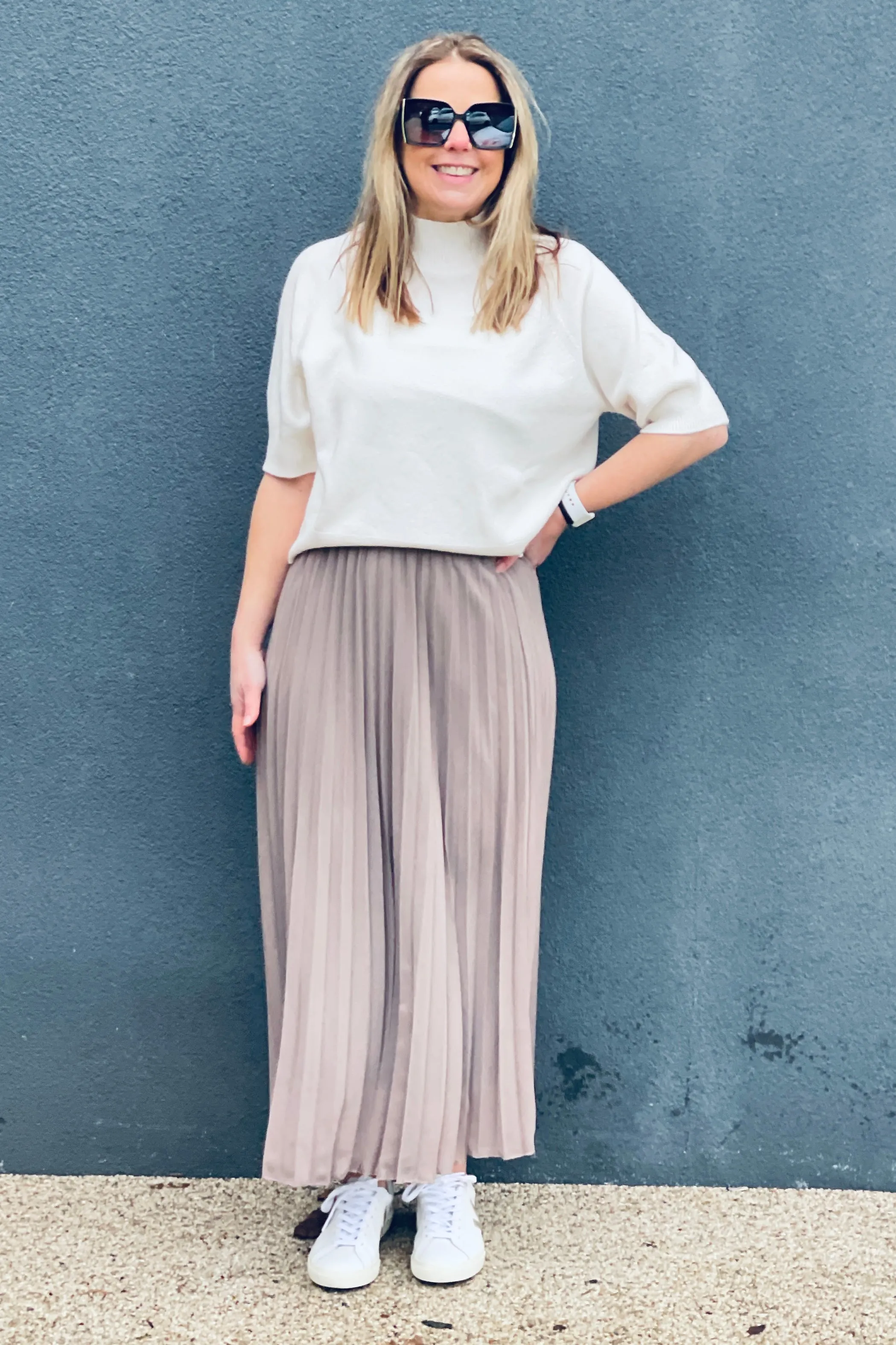 Pleated Maxi Skirt | Mocha