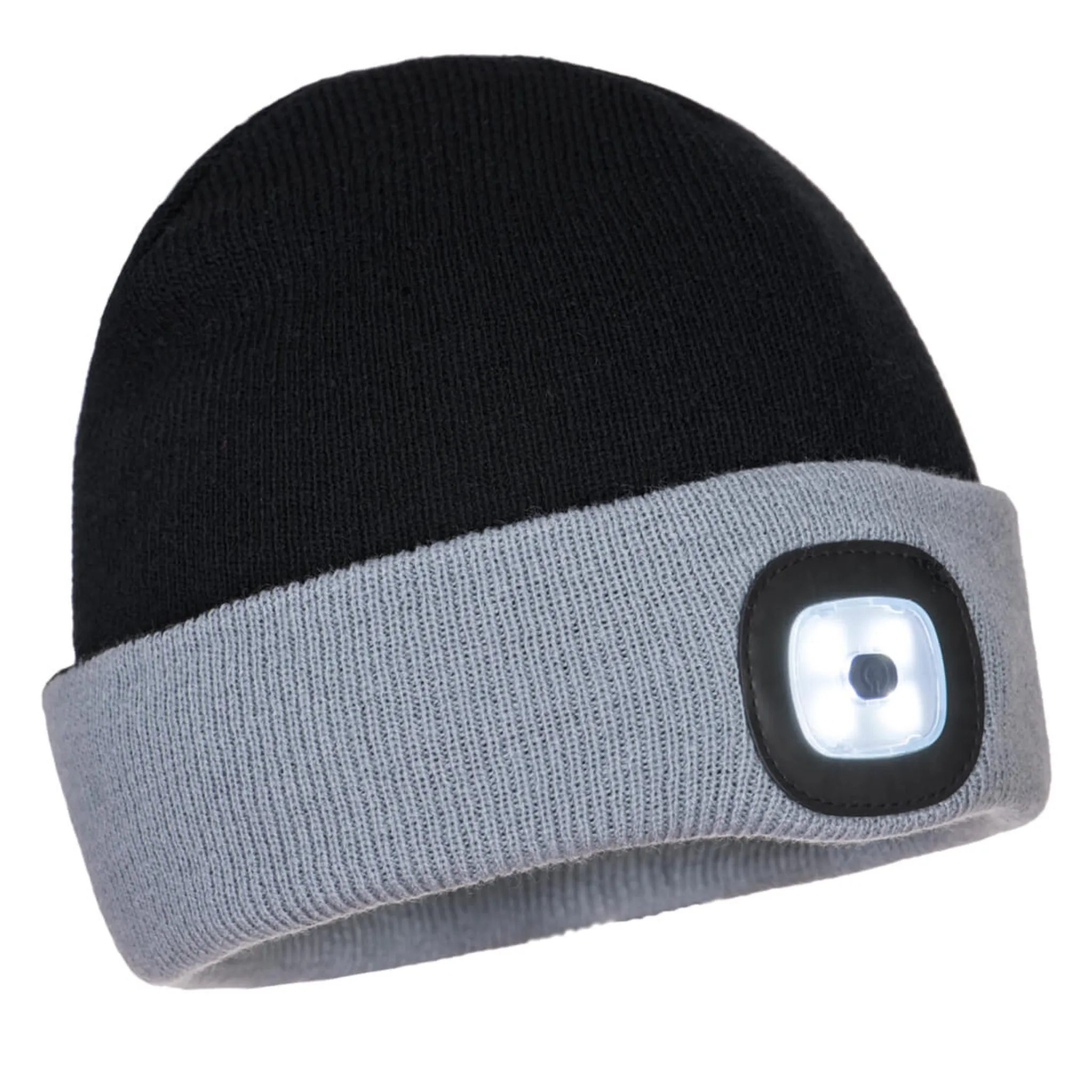 PORTWEST® Two Tone LED Rechargeable Beanie - B034