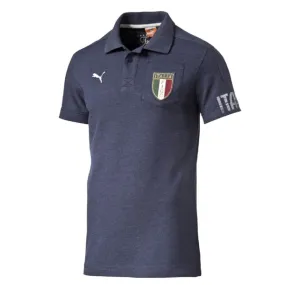 PUMA Men's Italia Azzurri Polo Peacoat