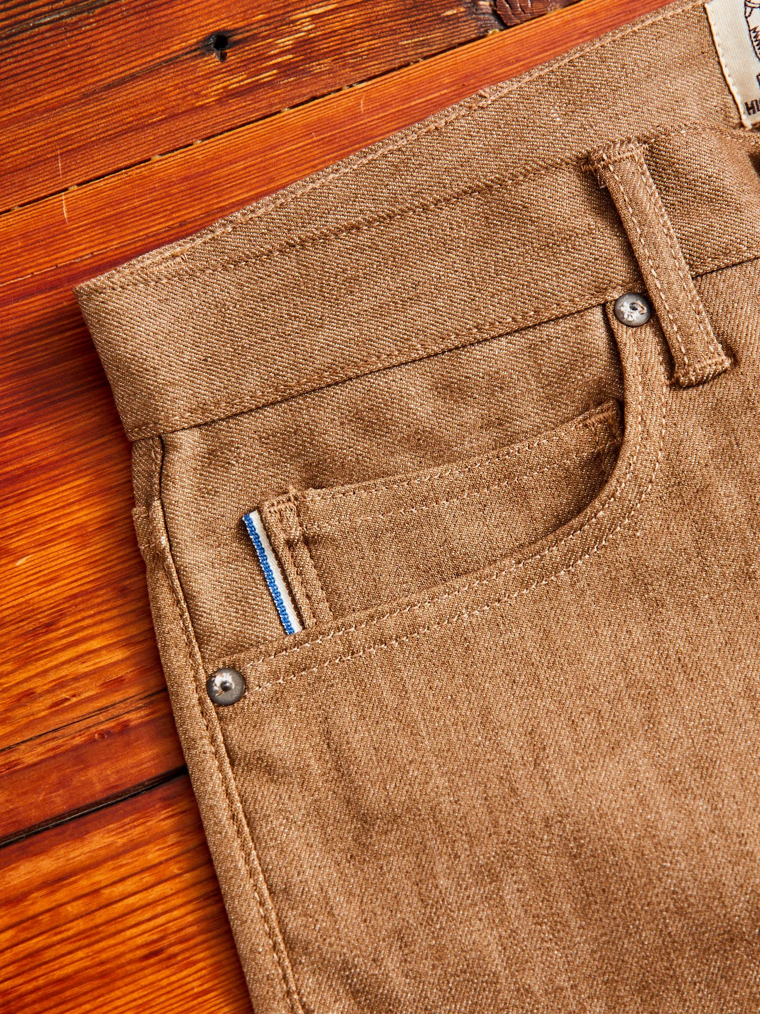 "Copper Raw" 10.5oz Stretch Selvedge Denim - Pen Slim