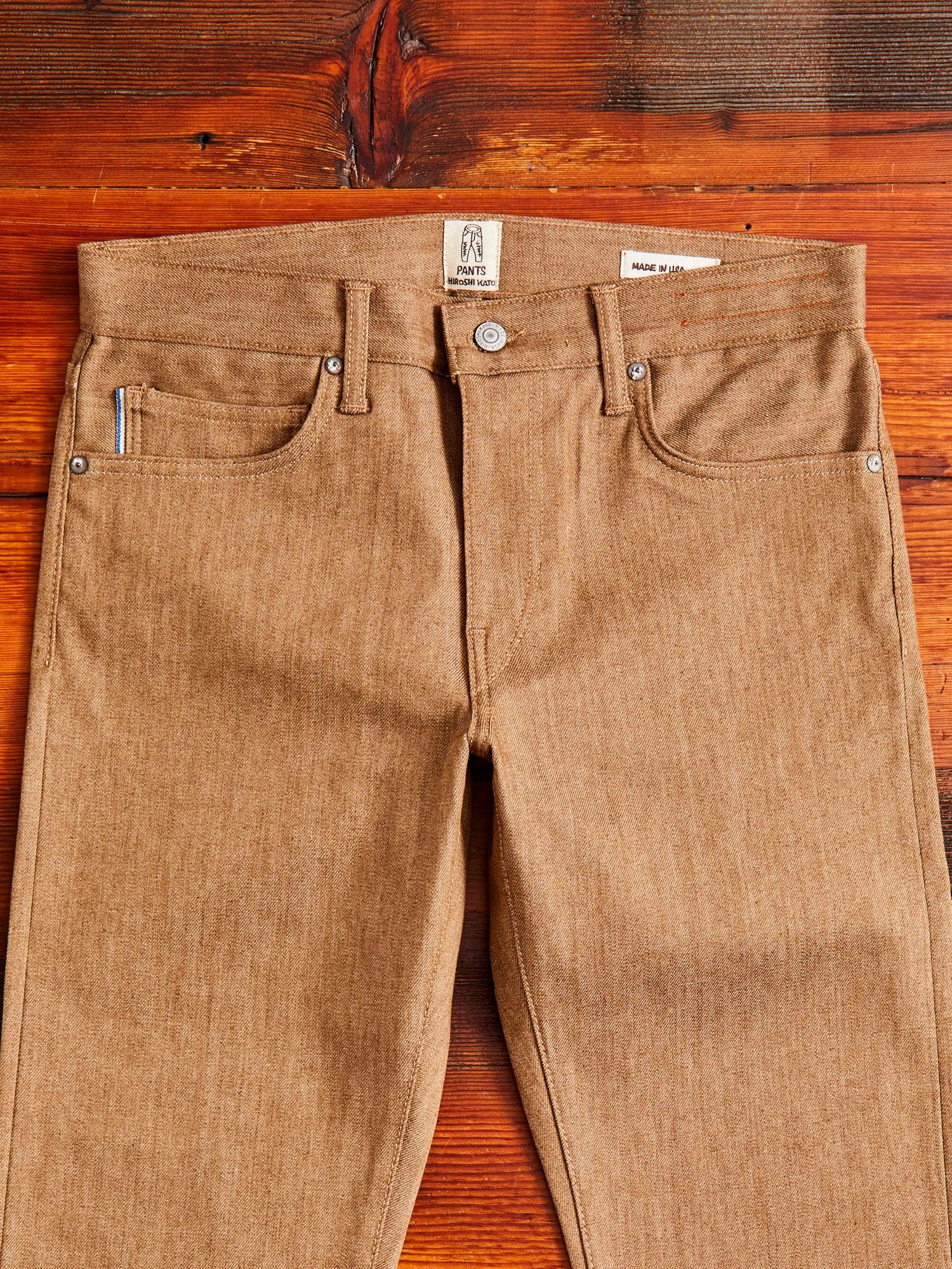 "Copper Raw" 10.5oz Stretch Selvedge Denim - Pen Slim