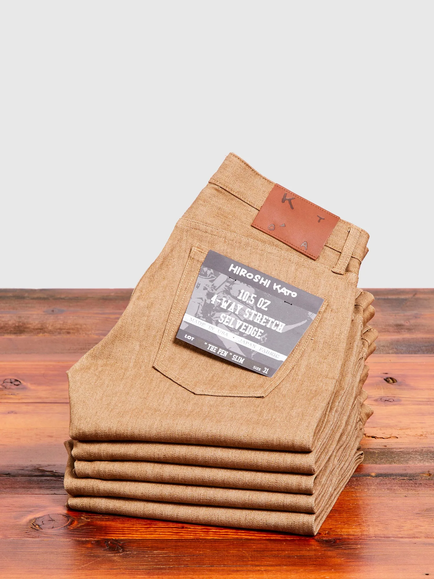 "Copper Raw" 10.5oz Stretch Selvedge Denim - Pen Slim