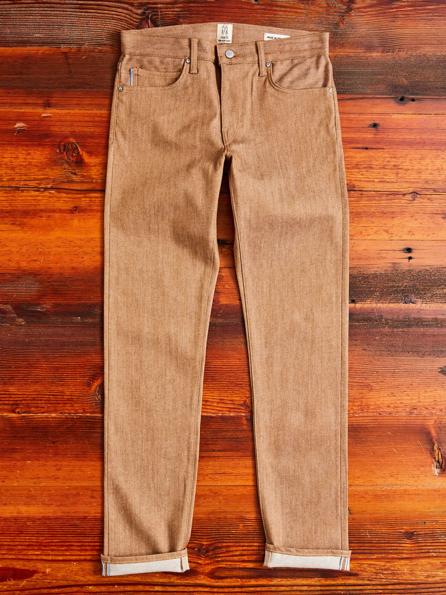 "Copper Raw" 10.5oz Stretch Selvedge Denim - Pen Slim