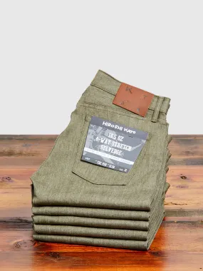 "Dark Green" 10.5oz Stretch Selvedge Denim - Pen Slim