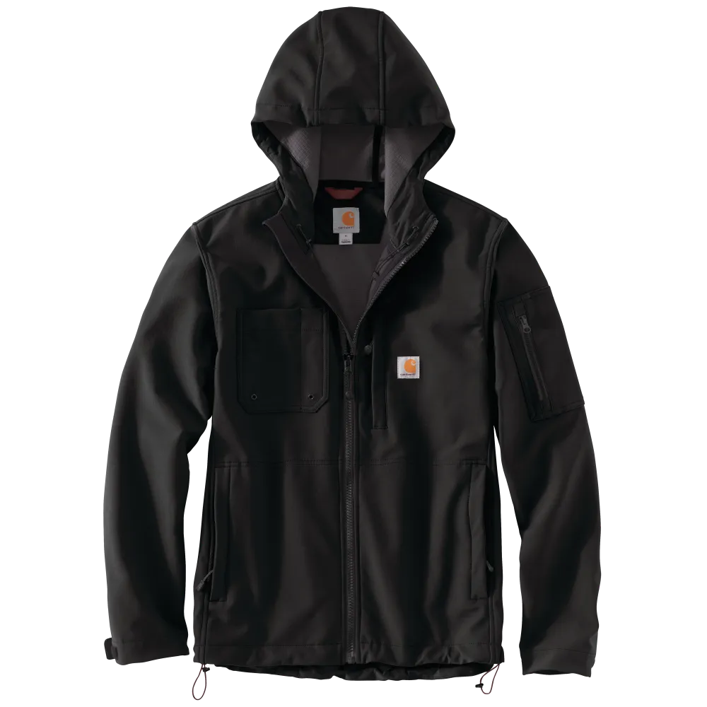 Rain Defender Relaxed Fit Midweight Softshell Hooded Jacket (103829)