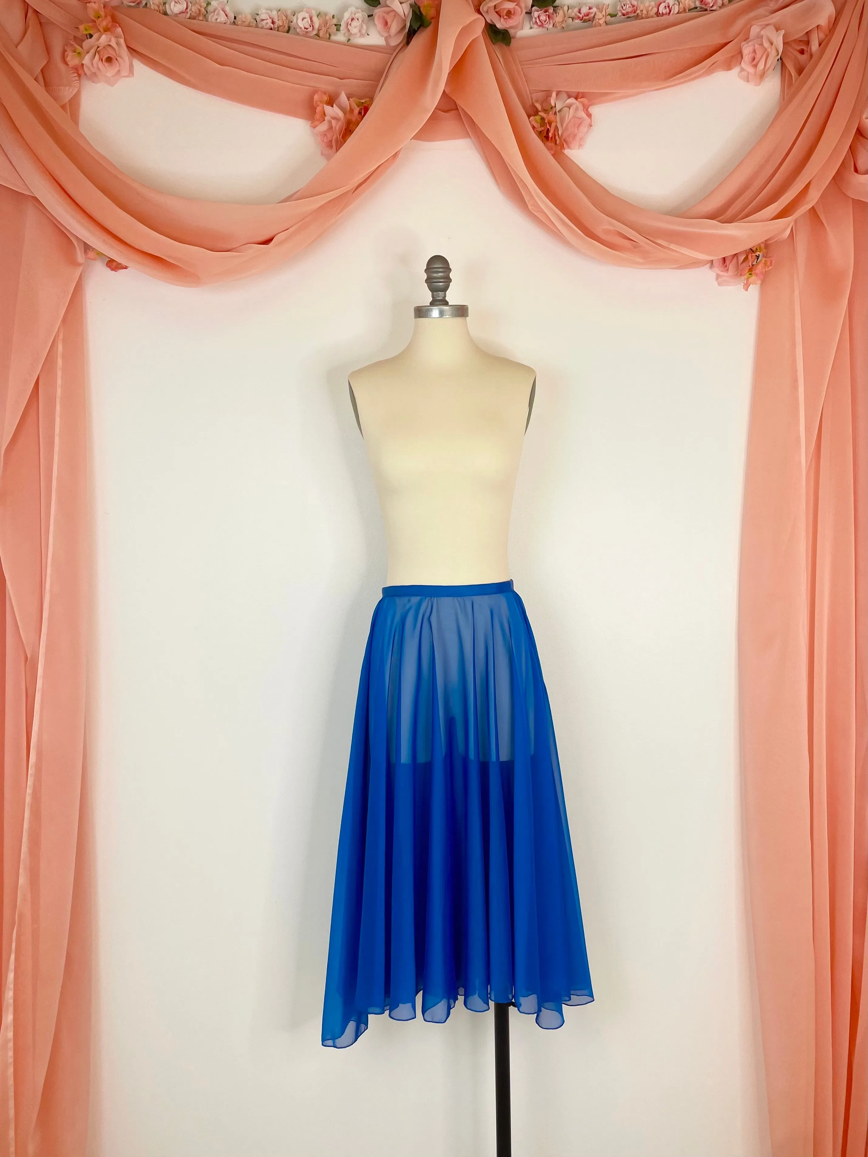 Ready-To-Wear Chiffon Skirt Deep Olympian Blue