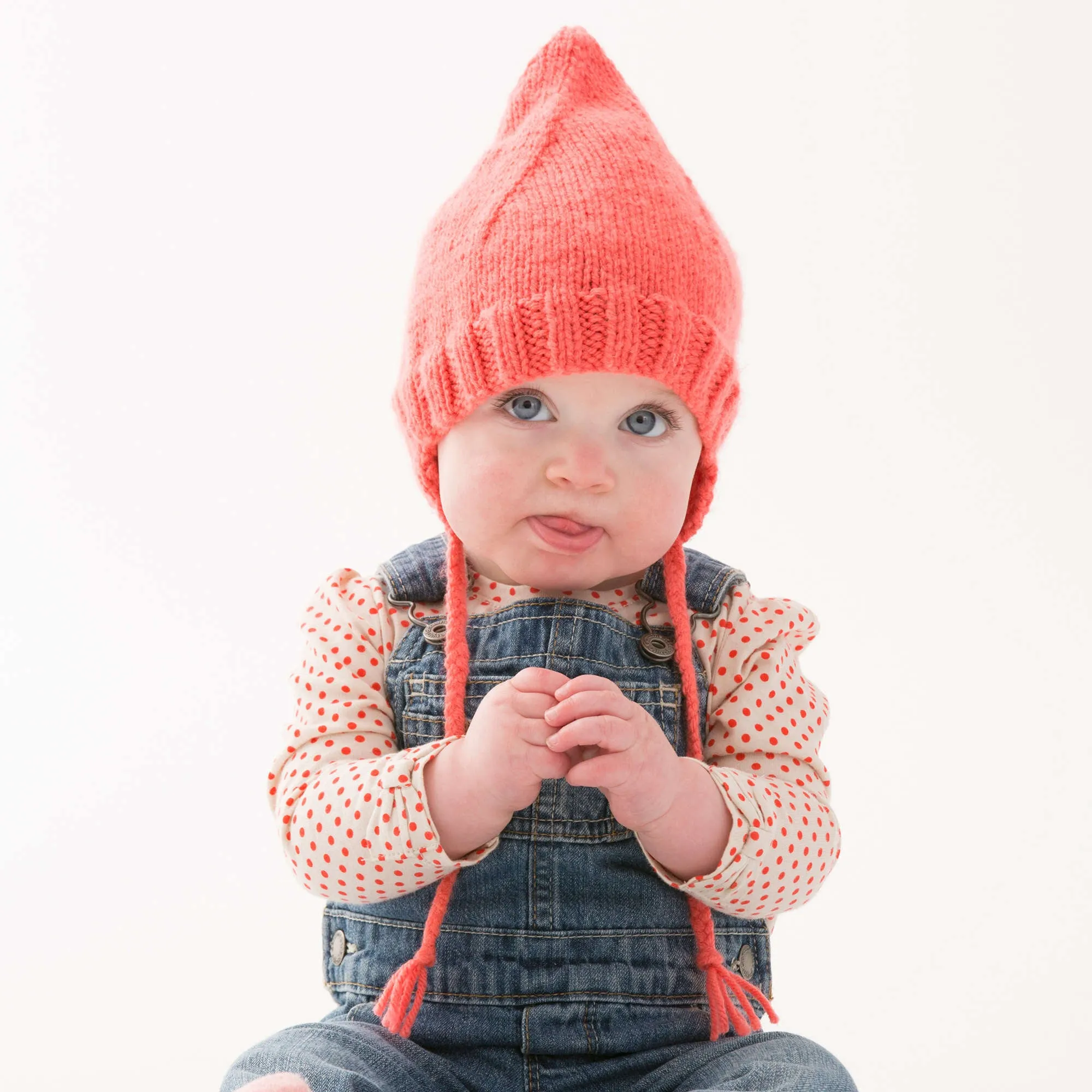 Red Heart Knit Cutie Pointed Hat