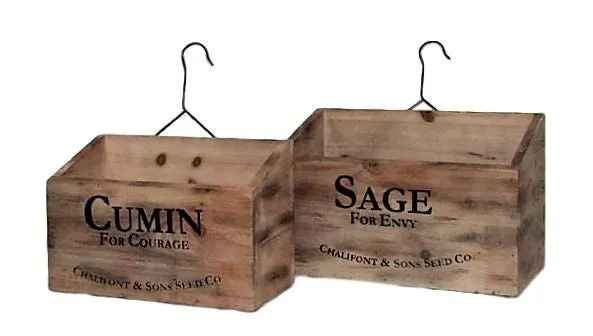 Rustic Country Villa Storage Drawers Herb Boxes - Living Wall Art