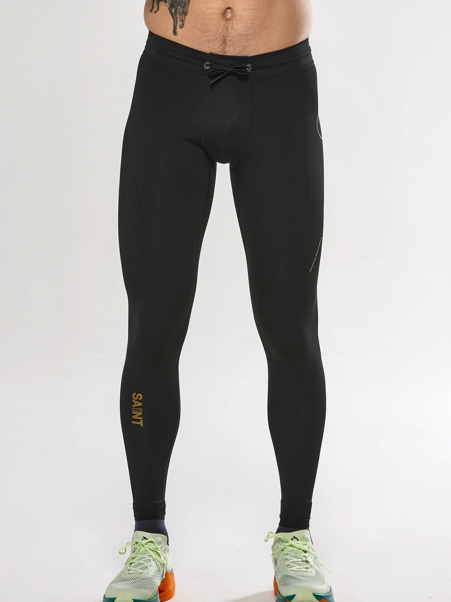 Saint Men's P1 Elite Compression Tights Drawcord - Black