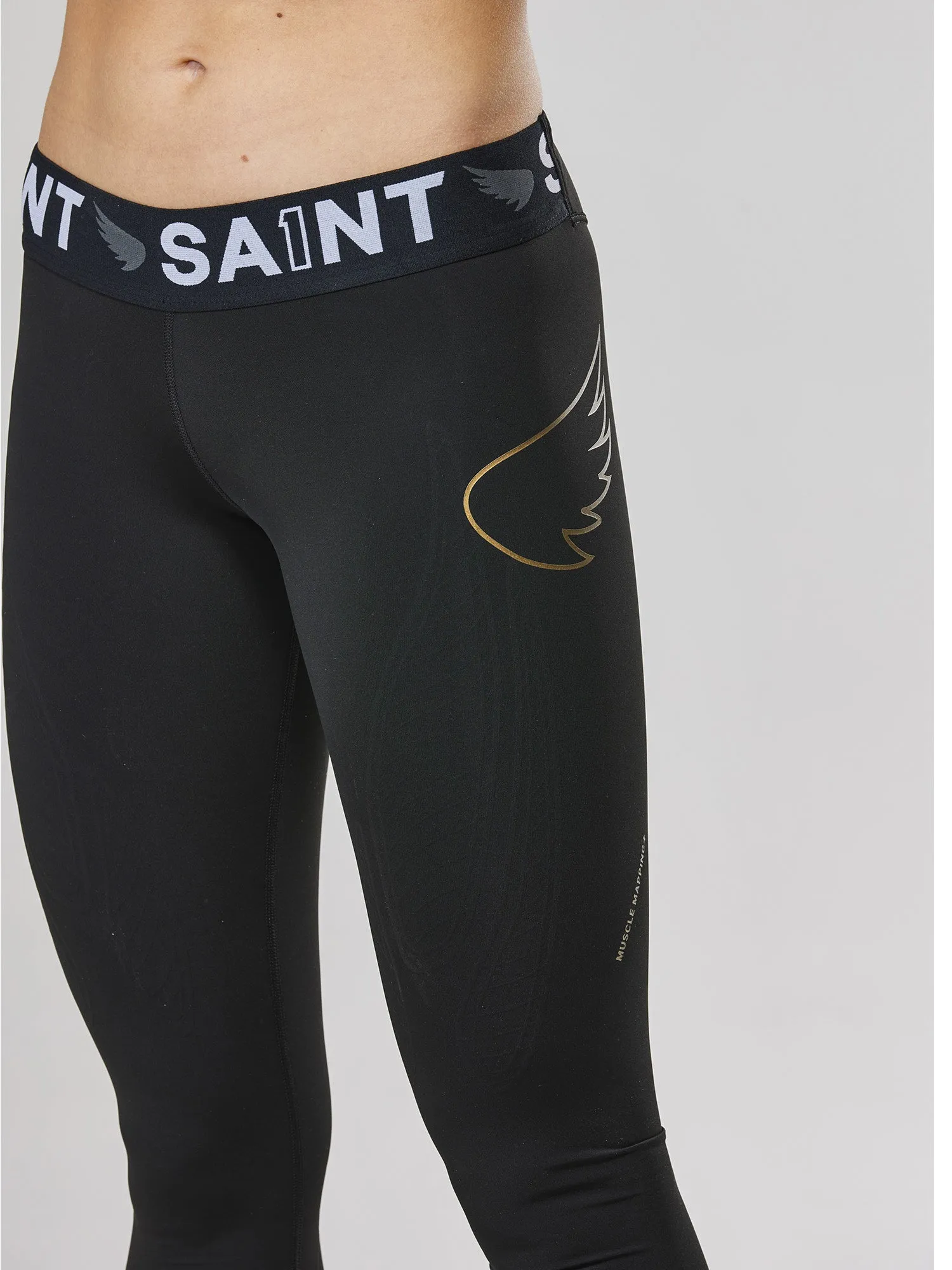 Saint Women's P1 Elite Compression Tights Low Rise - Black