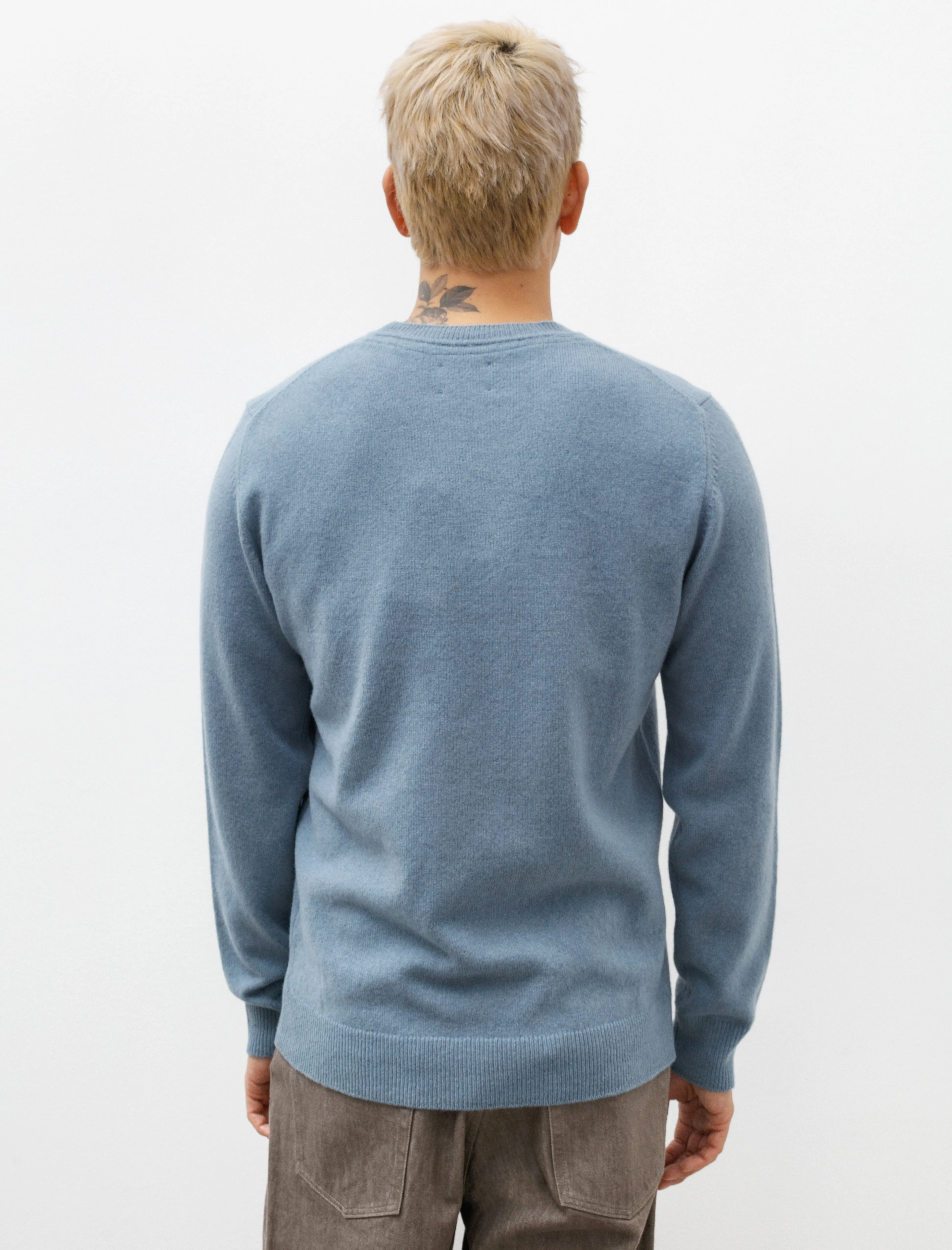 Sigfred Merino Lambswool Sweater Stone Blue