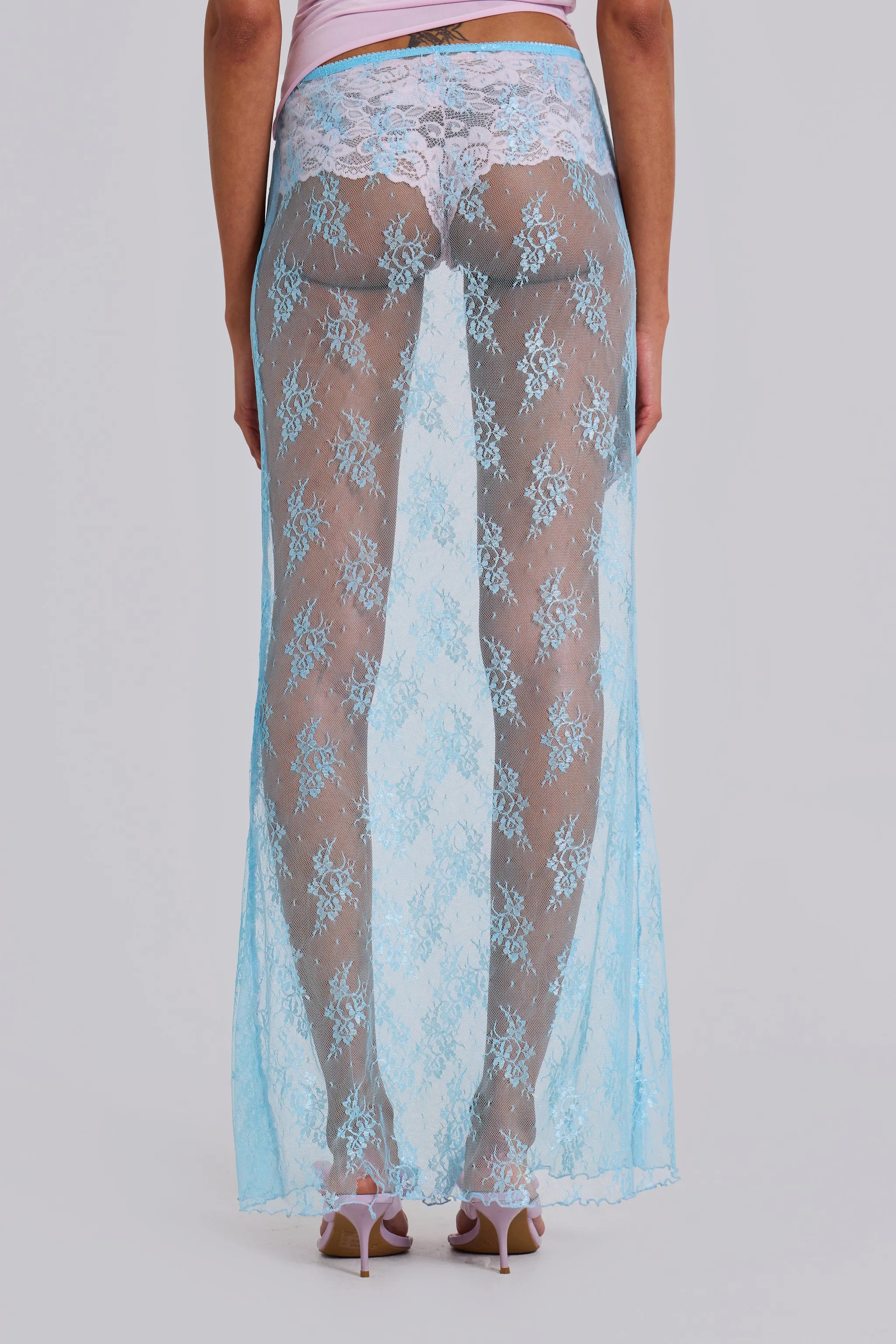 Sky Lace Maxi Skirt