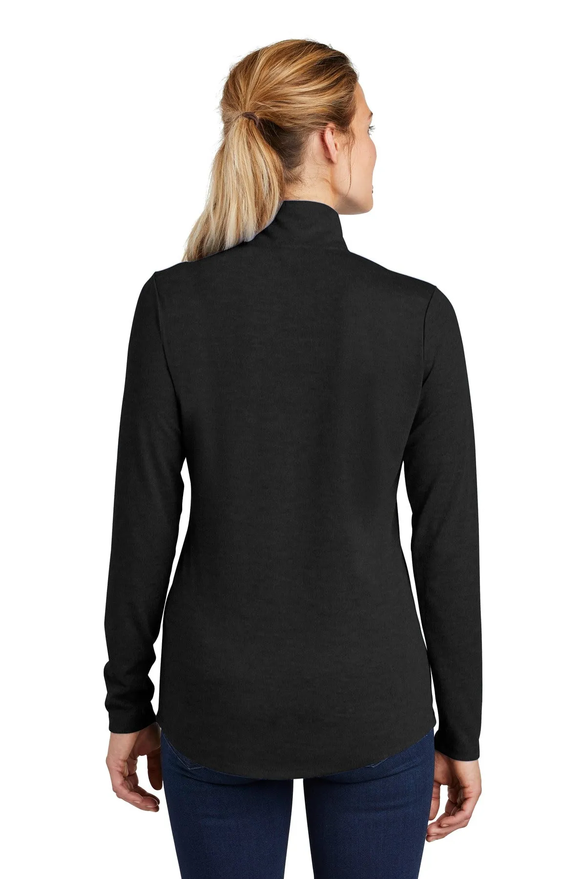 Sport-Tek ® Ladies PosiCharge ® Tri-Blend Wicking 1/4-Zip Pullover. LST407