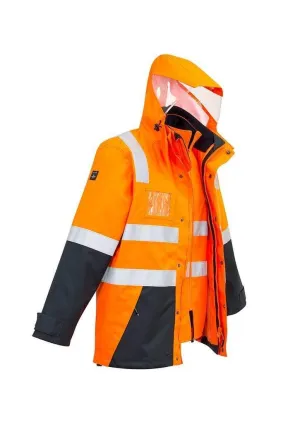 SYZMIK Men’s Hi Vis 4 In 1 Waterproof Jacket ZJ532