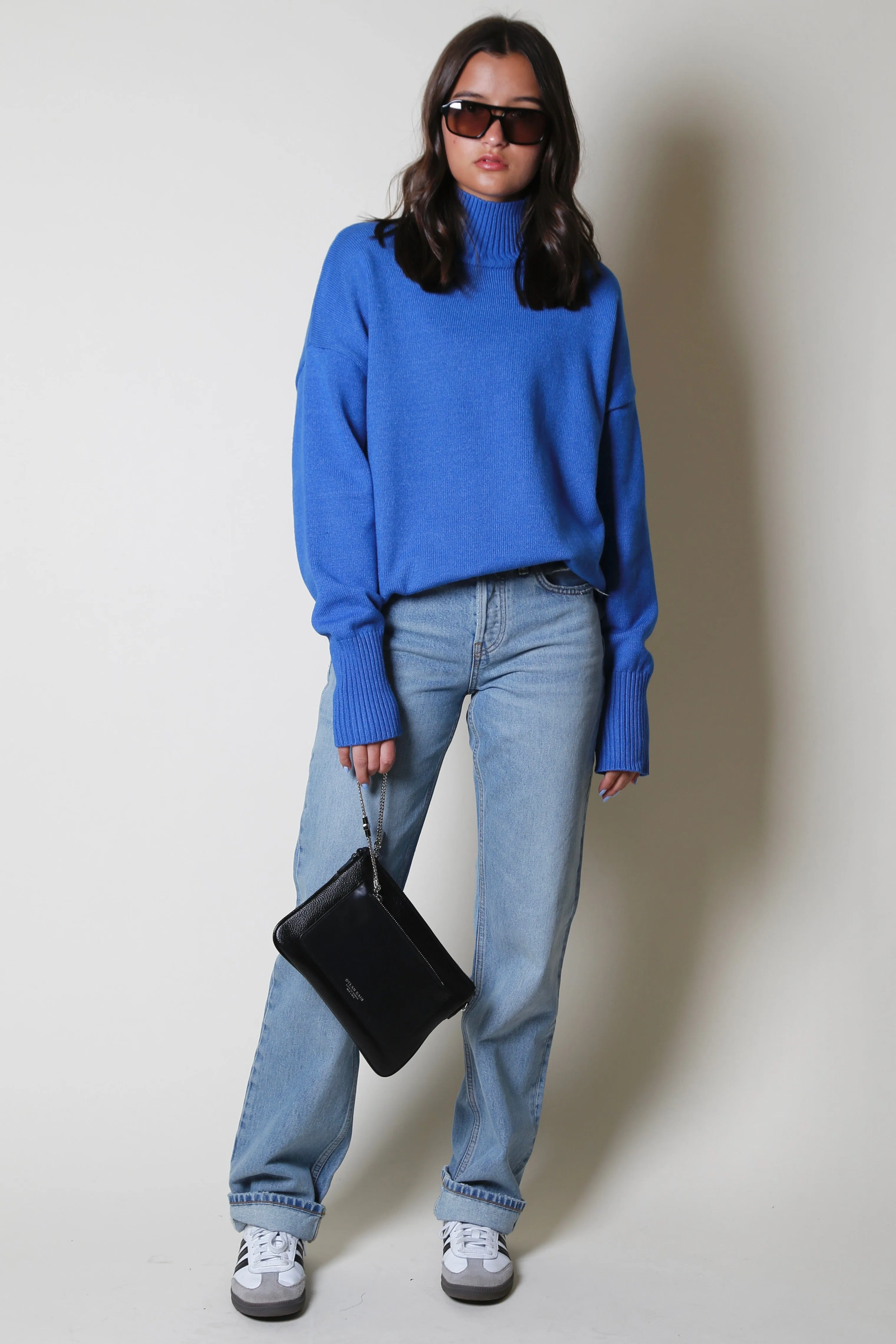 The Kylee Knit Pullover Sweater - Blue