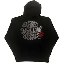 The Rolling Stones Unisex Pullover Hoodie: Swirl Logo '82 (Eco-Friendly)