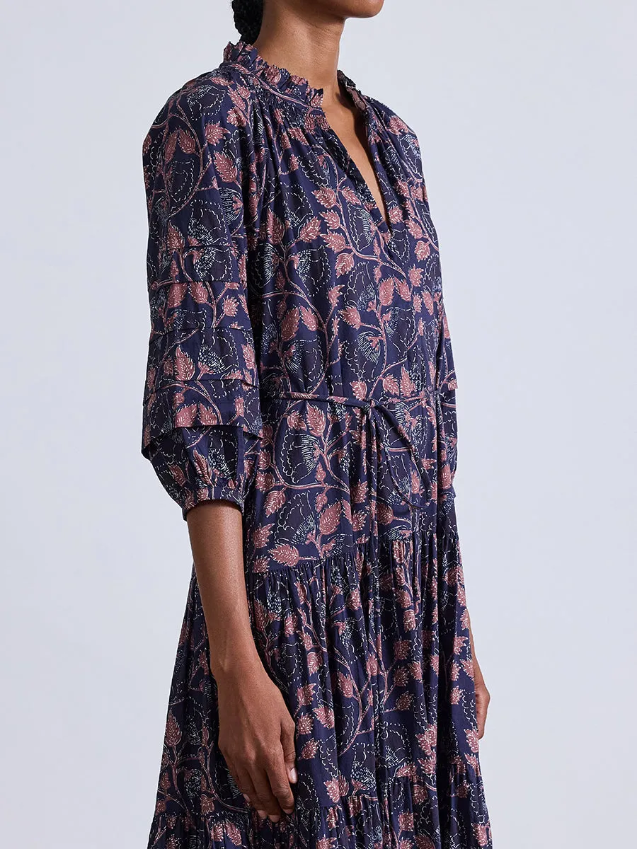 Trinidad Maxi Dress in Camille Floral Navy