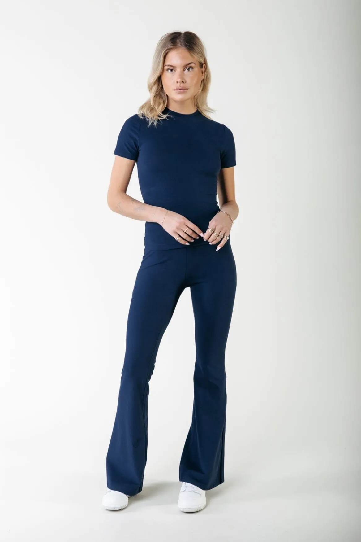 Uni Fitted Flare Pants | Peacoat Blue