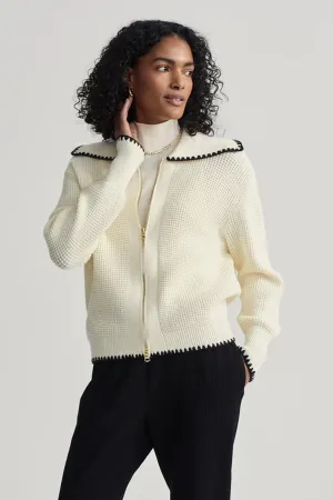 VARLEY | Sibley Soft Knit Jacket - Egret