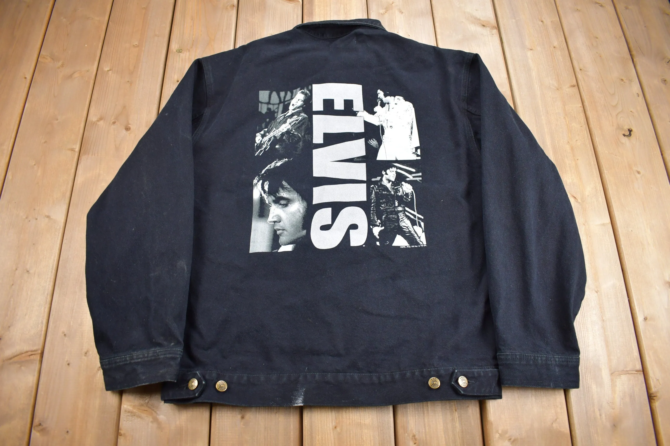 Vintage 1990s Elvis Presley Graphic Jean Jacket