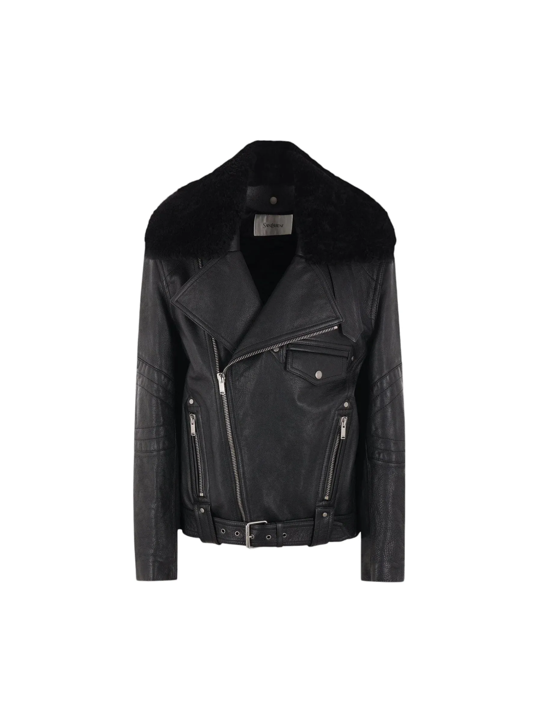 Vintage Shearling Biker Jacket