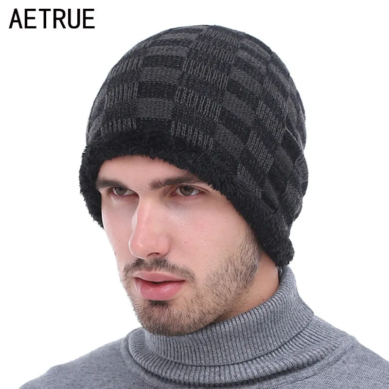 Winter Beanie Hat Men Women Bonnet Caps Warm Baggy Mask Brand Cap Skullies Beanies Mens Knitted Hat