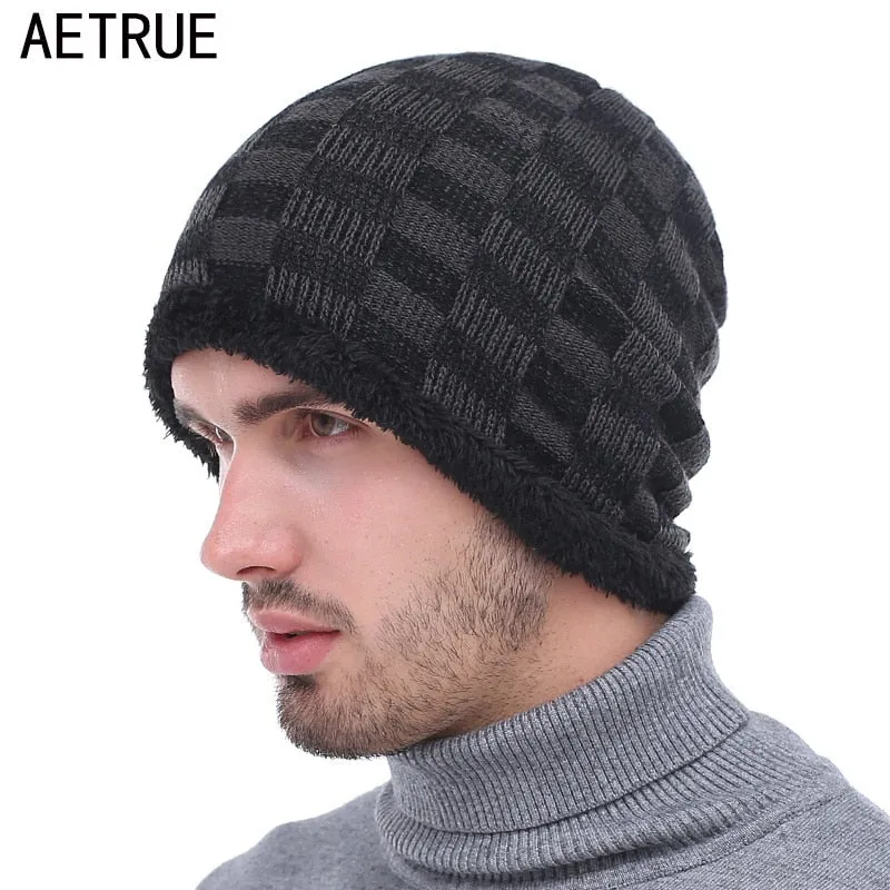 Winter Beanie Hat Men Women Bonnet Caps Warm Baggy Mask Brand Cap Skullies Beanies Mens Knitted Hat